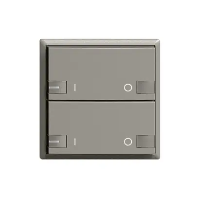 Kit frontale ON-OFF 2-c/2t.c.LED ZEP 60×60mm grigio scuro 
