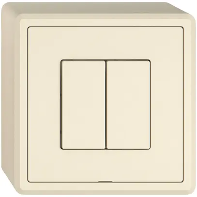 Stazione sec.interruttore AP EDIZIO.liv Wiser SNAPFIX® 2 canali 2 tasti cr 