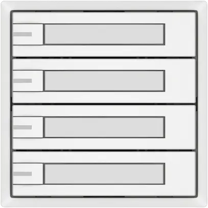 Pulsante KNX RGB EDIZIO.liv SNAPFIX® sensore temp.RGB-LED targ.4× com.1T bi 