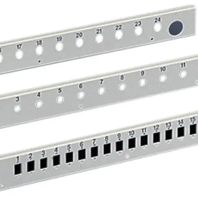Panneau de brassage Rittal DK 7478.535 gris 24-port 19" 2UH 