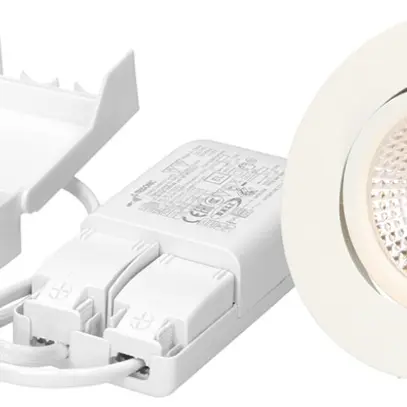 Spot LED INS MH SOLV 8W 710lm 3000K IP44 MB REG DALI Ø80mm bianco 
