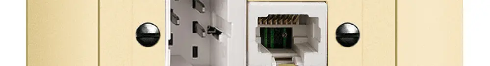 Prise ENC xDSL RJ45/TT83 vanille, ITplus EDIZIOdue, avec filtre 