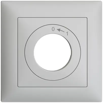 Kit front. EDIZIOdue 0<-1 88×88mm grigio chiaro, per interr.chiave 