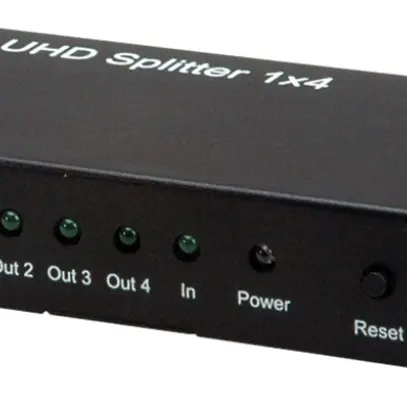 HDMI Splitter ROLINE, 1×IN → 4×OUT, attivo, 4K@60Hz 3D 