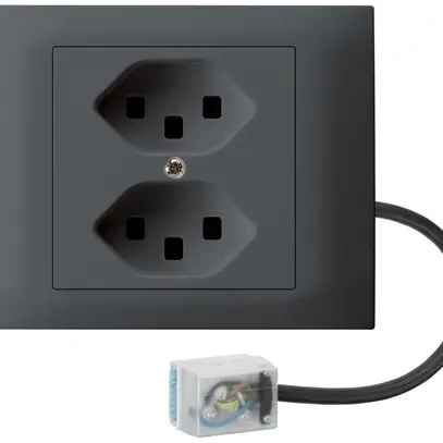 Prise INC kallysto L3 2×T23 anthracite 