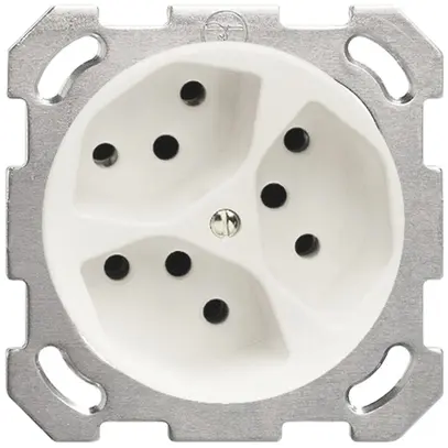 Presa INC FH PM 3×T13S bianco 