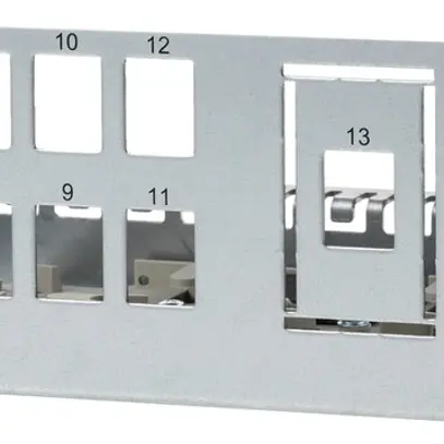 Pannello patch Cecoflex Hybrid 12(+2)-port RJ45 Keystone 2×LC-D (2×equipagg.APC) 