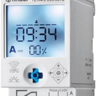 Interrupteur horaire astro/hebdo AMD Finder 12.A4, 1C/1AO 230VAC NFC 2UM 