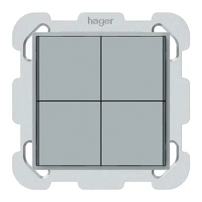 Pulsante KNX INC KAL 4×tasti 4×punti azionamento LED grigio 