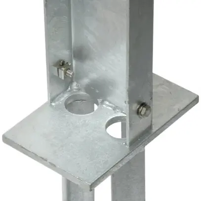Socle de montage HABA, pour colonnes de raccordement, avec cale pour bétonnage 