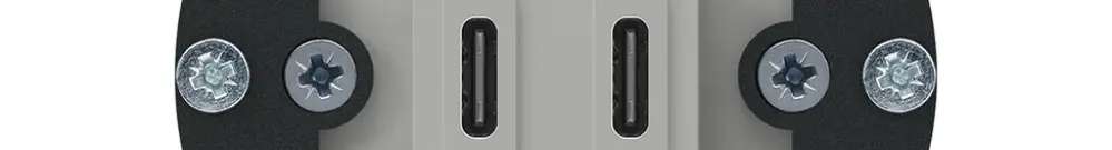 Presa di carica USB Hager C-C 20W 5V alluminio 
