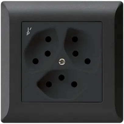 Prise ENC kallysto.line 3×T13/1S noir 
