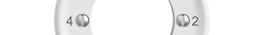 Frontset STANDARDdue 1-2-3-4 weiss für Schlüsselschalter 