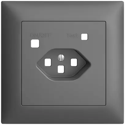 Kit frontal EDIZIOdue pour prise FI FMI, T23, gris foncé 
