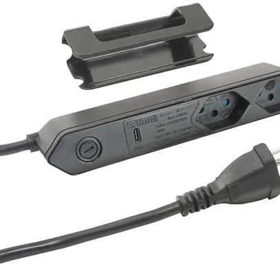 Steckdosenleiste Steffen STEBA IQ 2×T13 1×USB-C 1.5m schwarz 