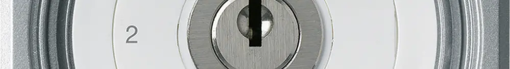 UP-Schlüsselschalter robusto IP55 mit Klappdeckel S5/1P aluminium f.Kombination 