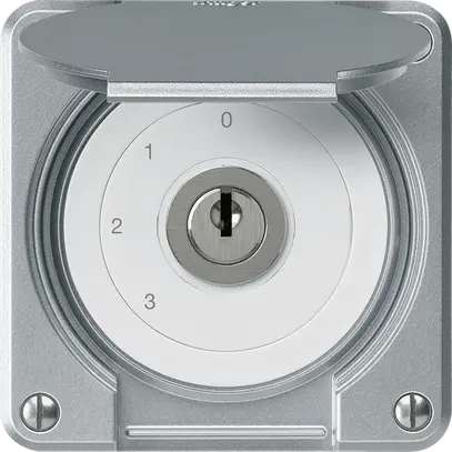 Interruttore a chiave INC robusto IP55 con copertura S5/1P alluminio p.combi 