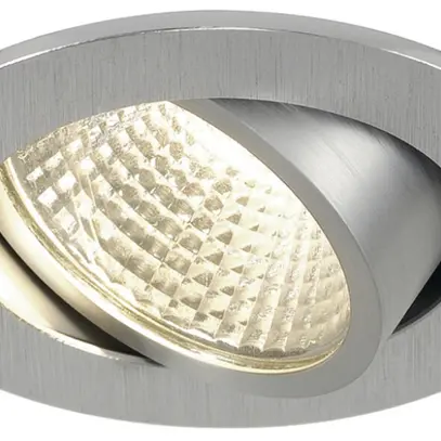Downlight LED INS SLV NEW TRIA, 5.3W 300lm 3000K 38° tonda IP20 alu spazzolato 