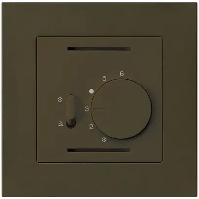 Termostato INC Hager kallysto.pro, con interr.di riscald./raffred., marrone 