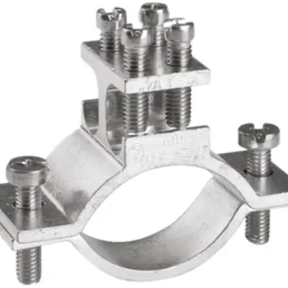 Bride de mise à terre AGRO 1…1 1/4" (33.5…41.9mm), 2×4…50mm²/Ø8mm 