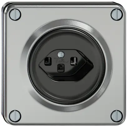 Prise ENC ELEMENT SNAPFIX® 1×type 23 16A 250V IP20 alu 