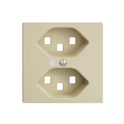 Kit frontal EDIZIOdue vanille 60×60mm 2×T23, lentille, 