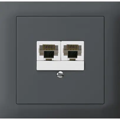 Scatola INS kallysto 2×RJ45u antracite parallelo 