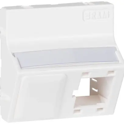 Support d'insertion ATO Freenet 2×RJ45 blanc 