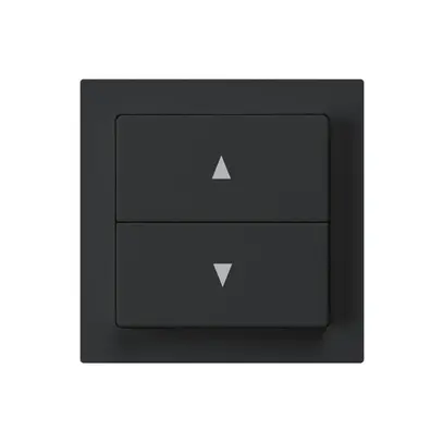Kit frontal kallysto 60×60 noir pour interrupteur/contact pour stores double 