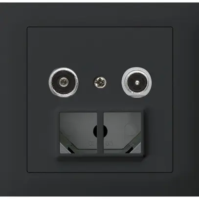 Presa multimedia INS kallysto R-TV con scat.INS G3 montaggio T 11dB 2GHz nero 