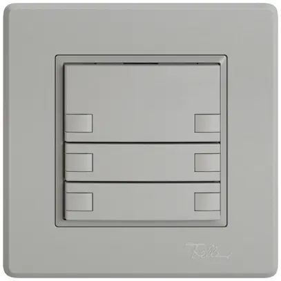 Pulsante universale INC EDIZIO.liv UNI SNAPFIX® s.LED 6× com.1T grc 