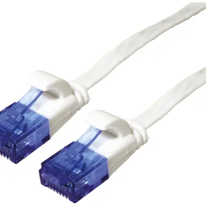 Câble patch RJ45 VALUE cat.6A U/UTP AWG32 PVC plat blanc 3m 