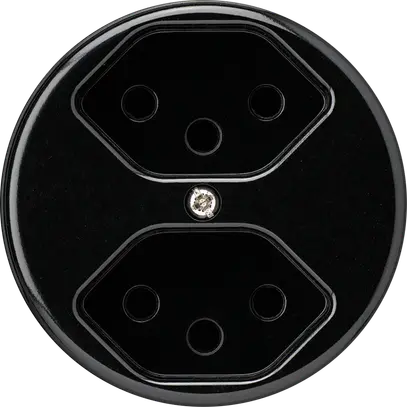 Insert pour prise ENC basico 2×type 13 noir 