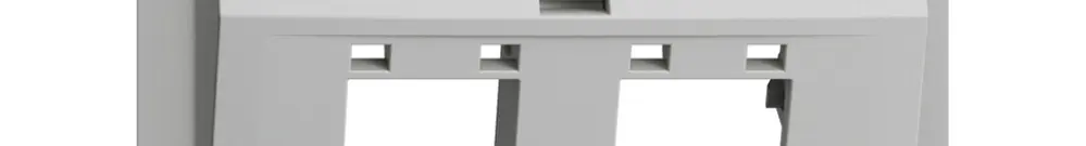 Kit montaggio INC Edue, c.cappa di uscita obliqua, per 2×RJ45, grigio chiaro 