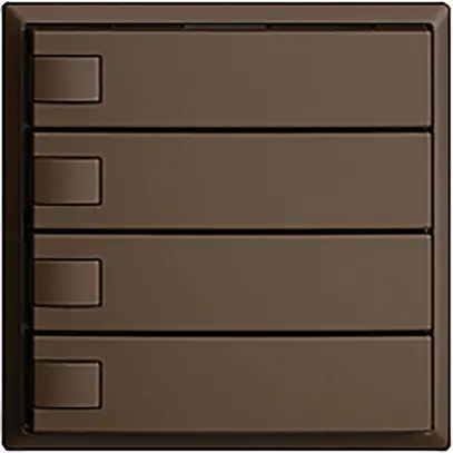 Pulsante INC KNX 4×EDIZIOdue coffee RGB senza LED 