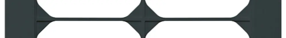 Telaio di copertura INC kallysto.pro 4×2 nero 154×274mm 