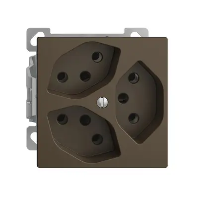 Prise AP EDIZIOdue 3×T13 coffee intérieur pour combinaison 