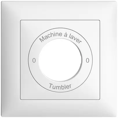 Frontset 0-Machine à laver-0-Tumbler EDIZIOdue 88×88mm weiss 