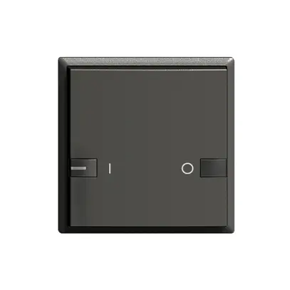 Kit frontal ON-OFF 1c/1t avec LED ZEP 60×60mm noir 