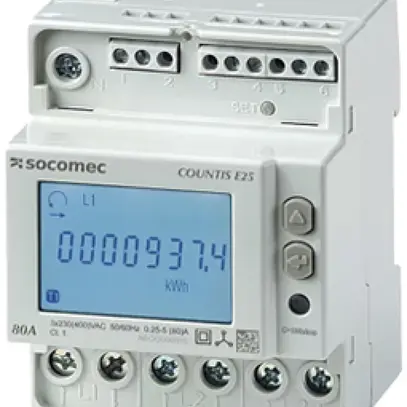 Compteur d'énergie AMD COUNTIS E26 3P direct 80A impulsion+M-Bus MID 