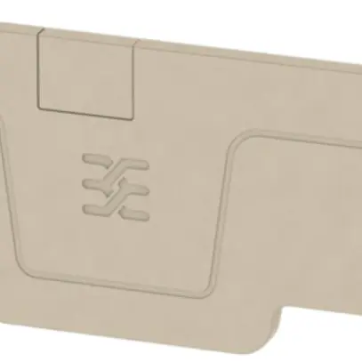 Piastra terminale Weidmüller serie A AEP 3C 2.5 64.15×2.1mm, beige 