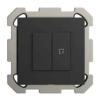 UP-Nebenstelle 1K/2T zu Druckschalter Szene Edue Wiser schwarz 