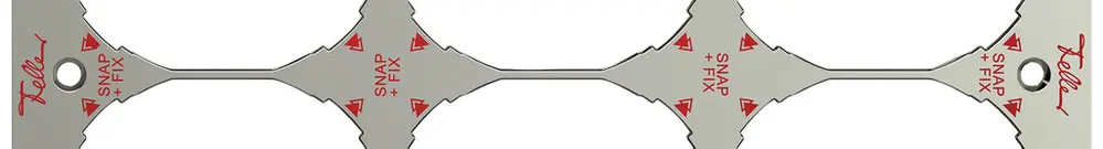 UP-Kopfzeile waagrecht 5-teilig m.SNAPFIX®-Befestigungssystem 