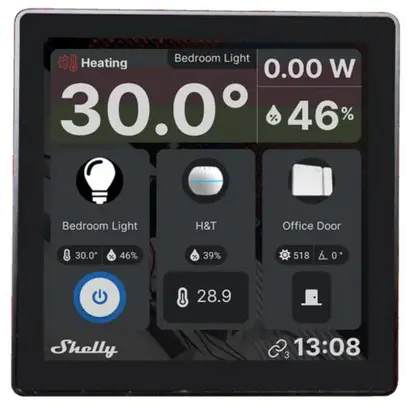Shelly Android Wall Display black Touchscreen, scene, ctrl apparecchi 