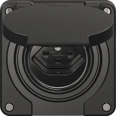 Prise NEVO N.CO, 1×T23, IP21, noir 