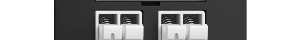 Presa audio Push Type EDIZIOdue F, 2×, kit di dicitura, nero 
