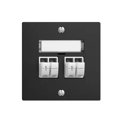 Prise audio Push Type EDIZIOdue F, 2×, kit d'inscription, noir 