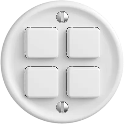 Poussoir KNX ENC STANDARDdue 4×avec LED RGB, avec capteur de température blanc 