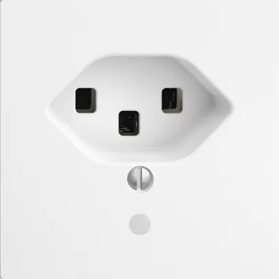 Presa EDIZIOdue T23 16A bianco con LED verde, morsetti innest. 