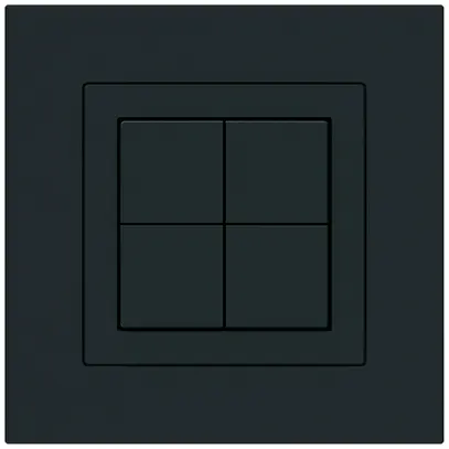 UP-KNX-Taster Hager BA kallysto.pro C 4-fach 94×94mm schwarz 